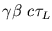 $\gamma\beta\ c\tau_L$