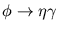 $\phi\rightarrow\eta\gamma$