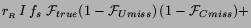 $\displaystyle r_{_R}\,I\,f_s\ {\cal F}_{true}
(1-{\cal F}_{Umiss})\,(1-{\cal F}_{Cmiss}) +$