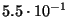 $5.5\cdot 10^{-1} $