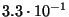 $3.3\cdot 10^{-1} $