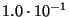 $1.0\cdot 10^{-1} $