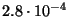 $2.8\cdot 10^{-4} $