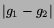 $\vert g_1 - g_2 \vert$