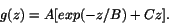 \begin{displaymath}
g(z) = A [ exp(-z/B) + Cz ].
\end{displaymath}