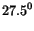 $\displaystyle 27.5^0$