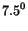 $\displaystyle 7.5^0$