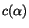 $c(\alpha)$