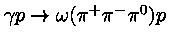 $\gamma p \rightarrow \omega(\pi^+\pi^-\pi^0) p$